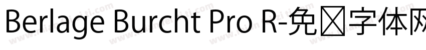 Berlage Burcht Pro R字体转换